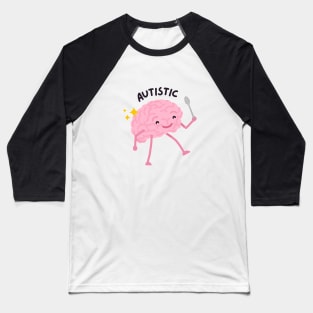 Autistic Brain (Light) Baseball T-Shirt